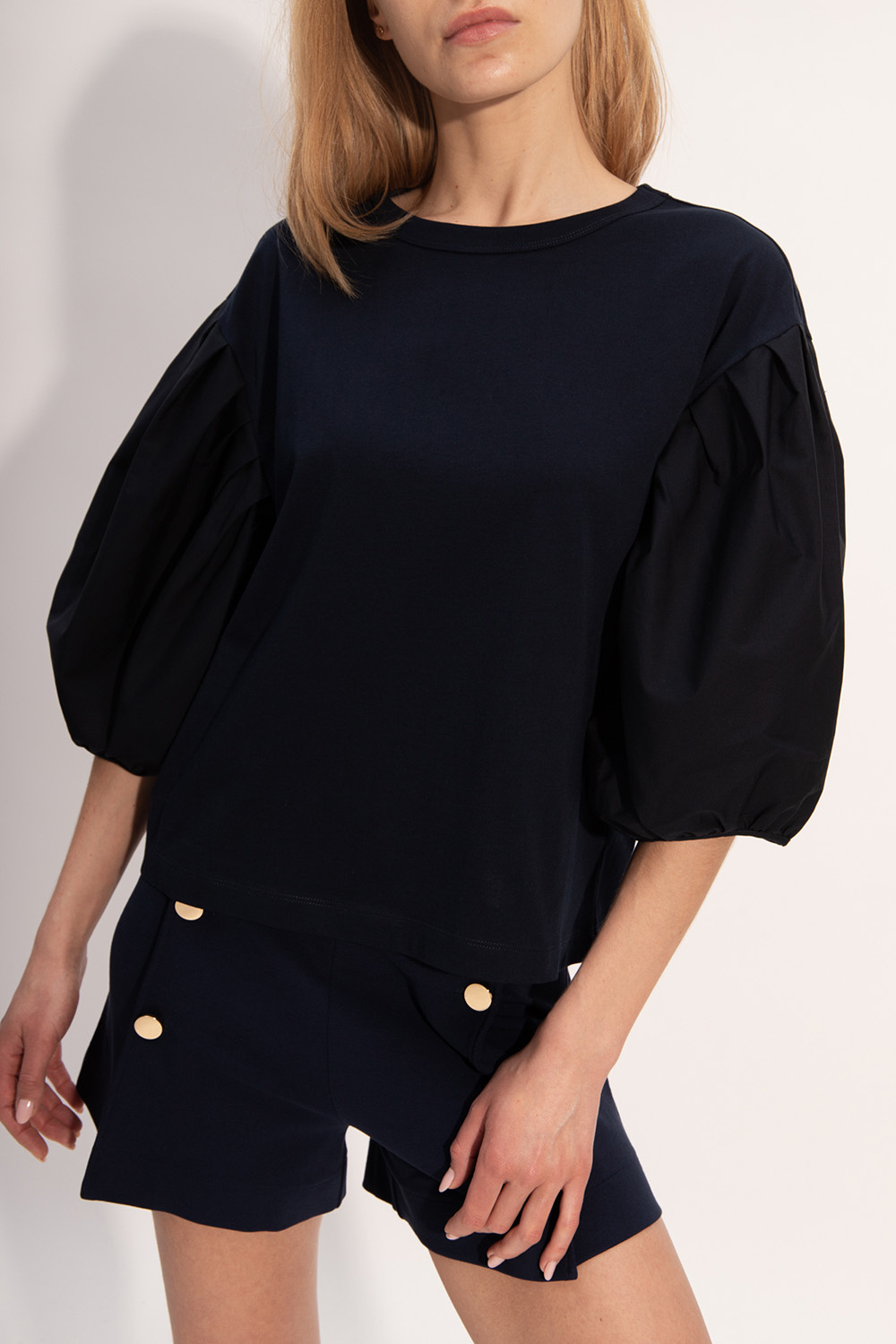 See By chloe crystal Top with puffed sleeves